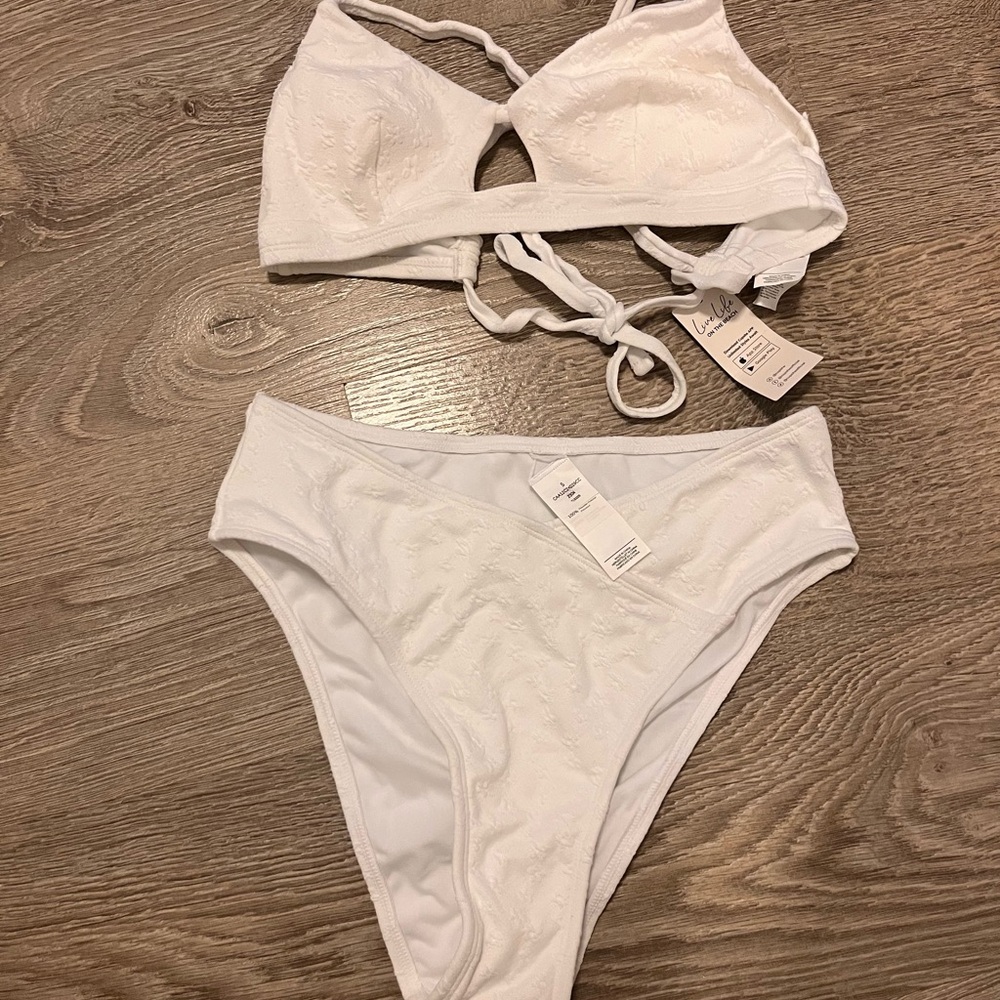 White Bridal Bikini Set